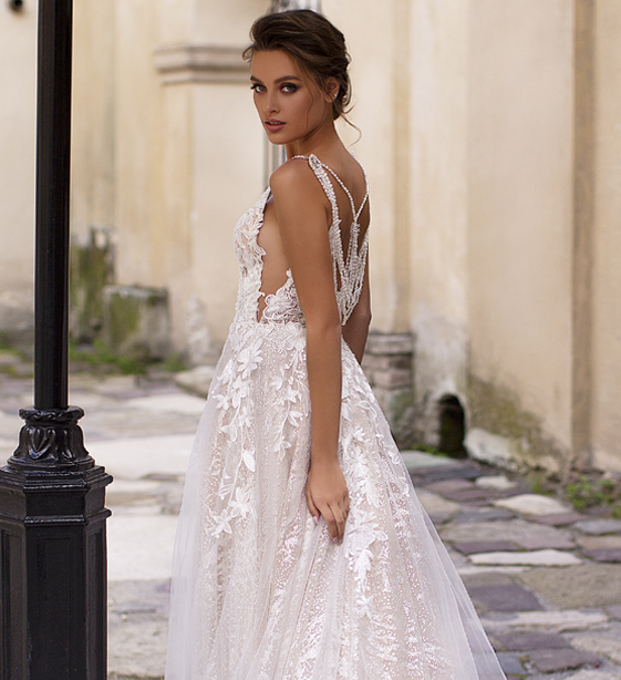 Location robe de mariée barbes hot sale