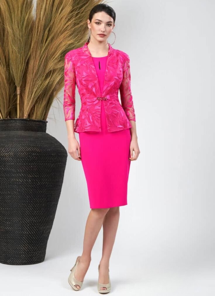 1240035 face Sonia Pena ensemble robe et veste maman des mariés magasin de robes de soirée Annecy Nogent sur Marne