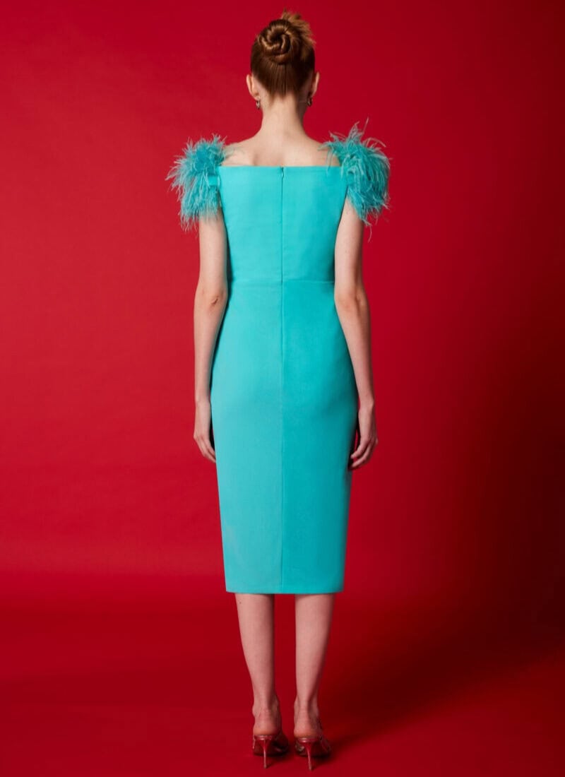 51635 dos Carla Ruiz robe de cocktail courte drapé bustier coeur robe maman des mariés magasin de robes de soirée Paris