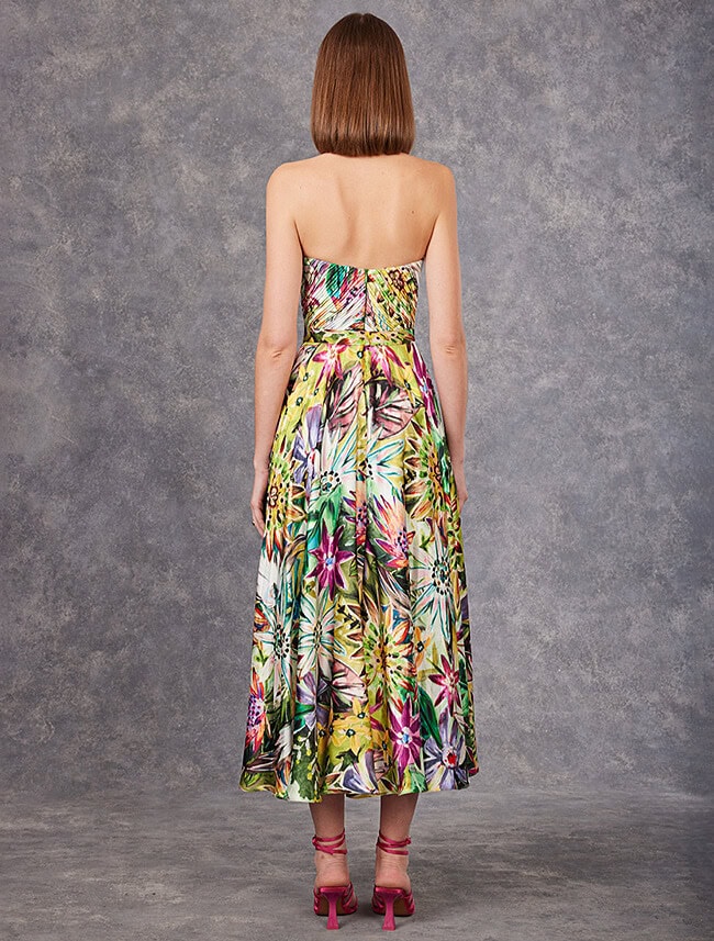 99635 dos Carla Ruiz robe de cocktail longueur midi bustier droit robe maman des mariés magasin de robes de soirée Paris