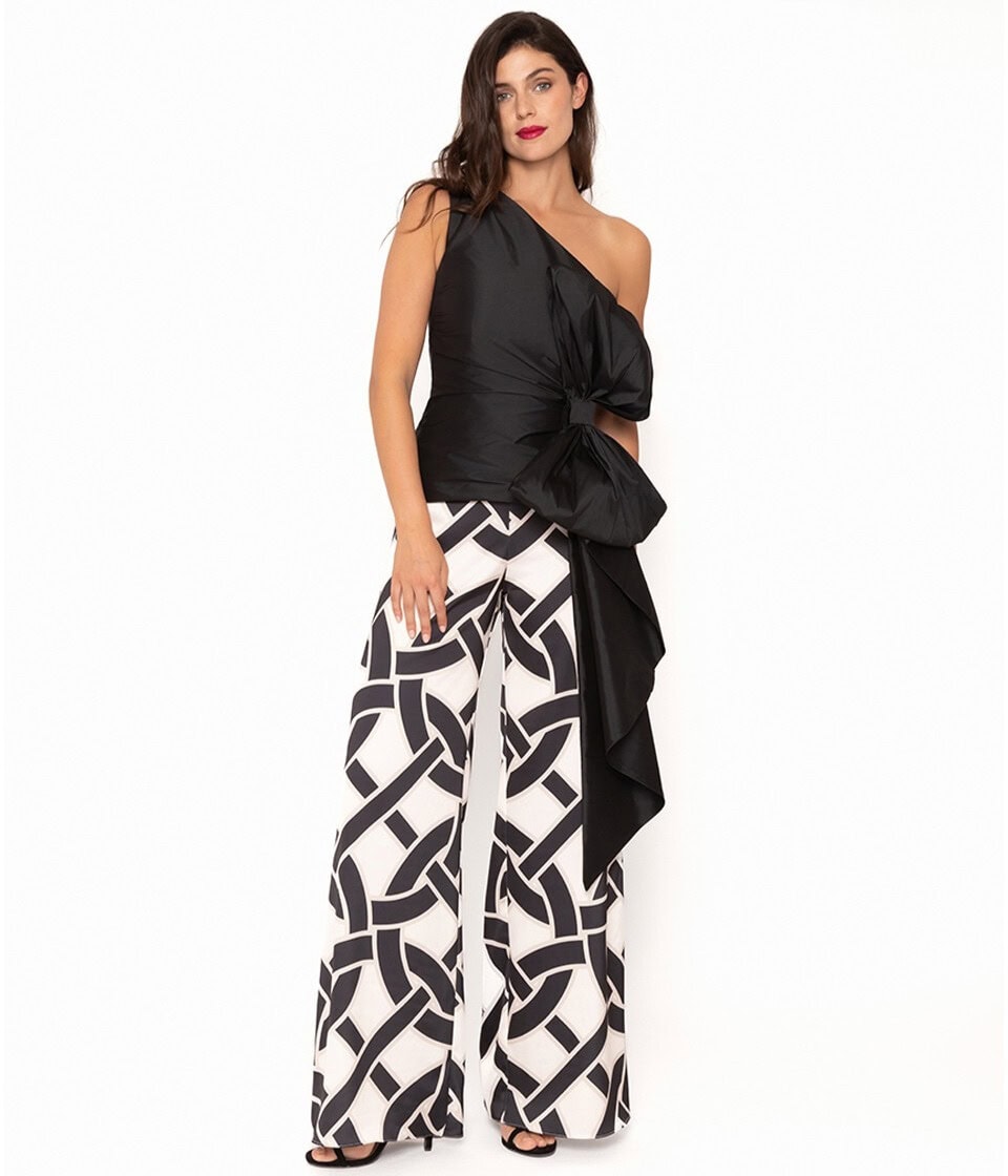 1037 face Moncho Heredia ensemble pantalon top cocktail tenue de cocktail mère des mariés magasin de tenues de soirée Paris