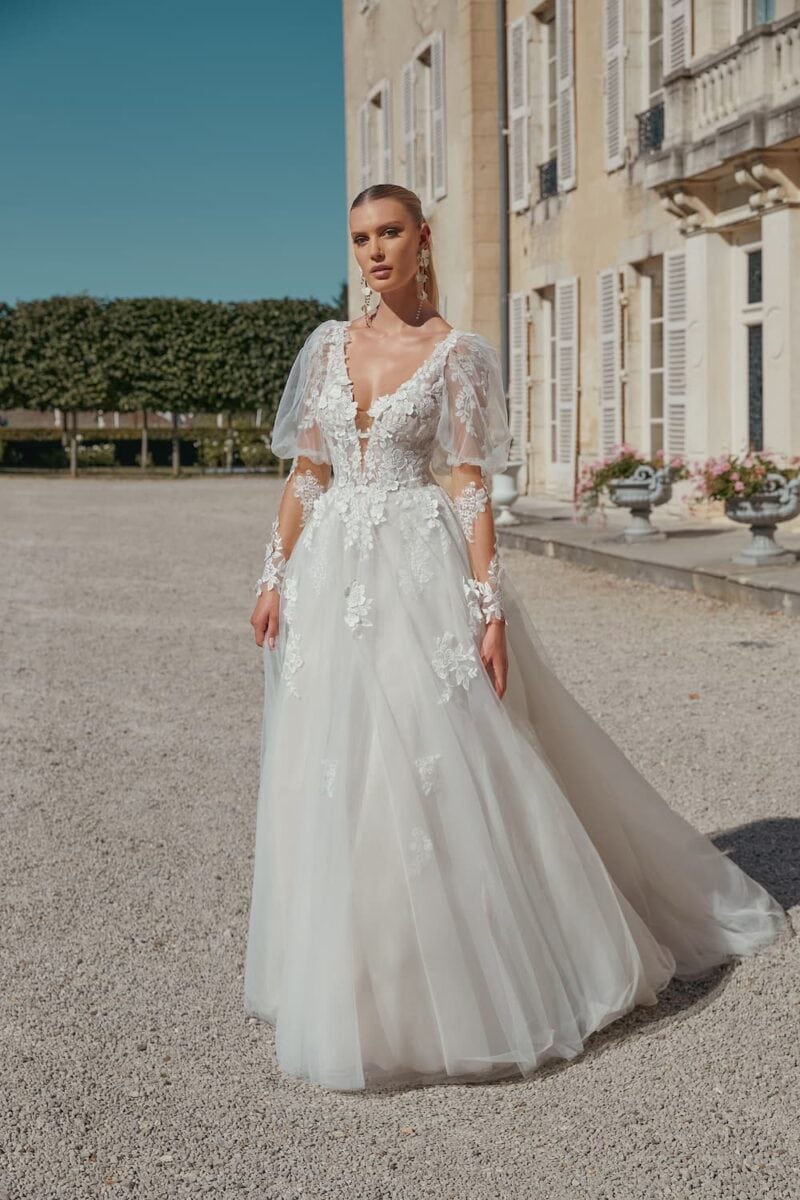 44468 manches Justin Alexander Sincerity robe de mariée princesse avec manches amovibles nogent sur marne