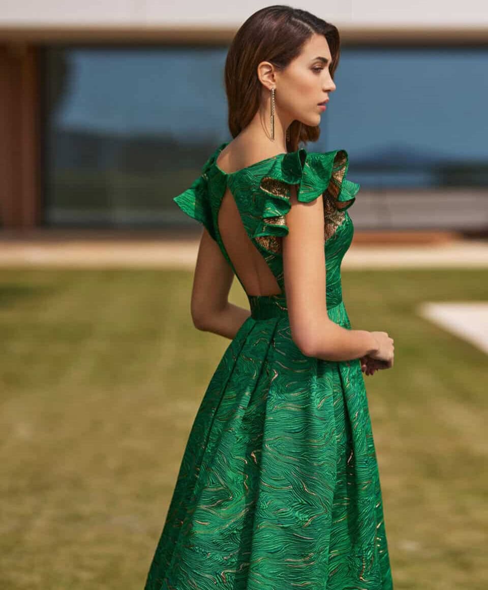 8JF3 dos Marfil robe de soirée maman des mariés magasin de robes de soirée Paris