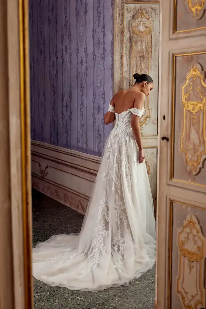 Carlee dos Justin Alexander robe de mariée A-line trapèze boutique Nogent sur Marne