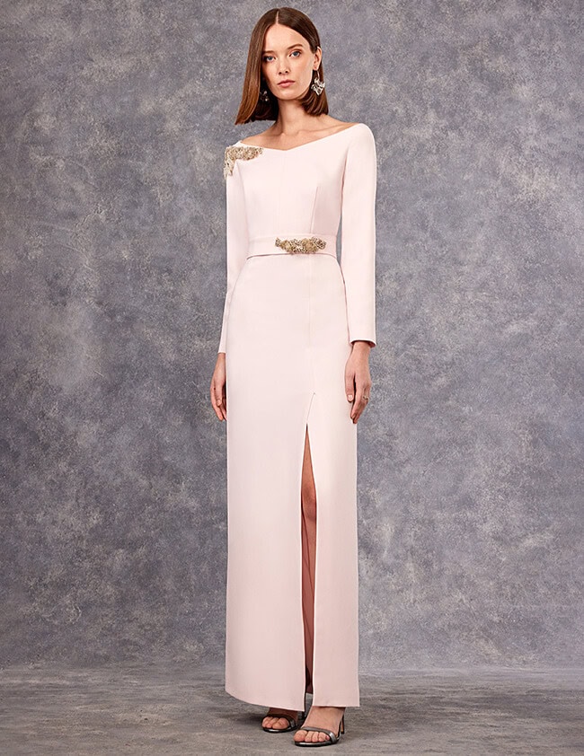 99538 face Carla Ruiz robe de soirée droite pour maman des mariés magasin de robes de soirée Paris