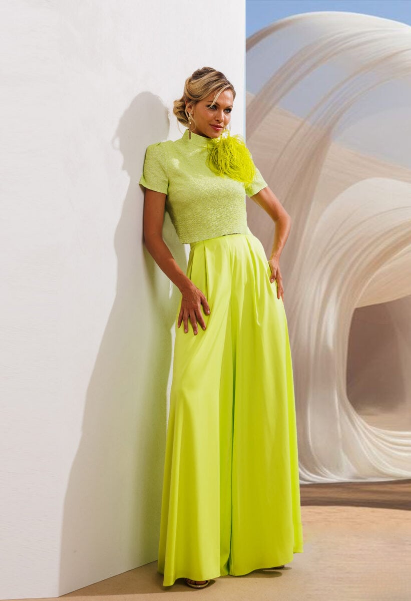 251-101-01 - 251-119-02 face ensemble top pantalon fluide magasin de robes de soirée Paris