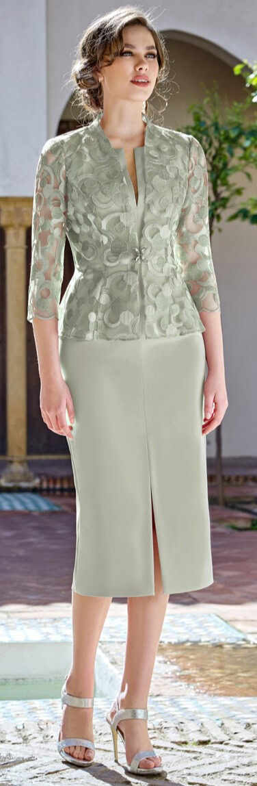 1260047 face Sonia Pena ensemble robe droite veste courte pour maman des mariés magasin de robes de soirée Nogent sur Marne