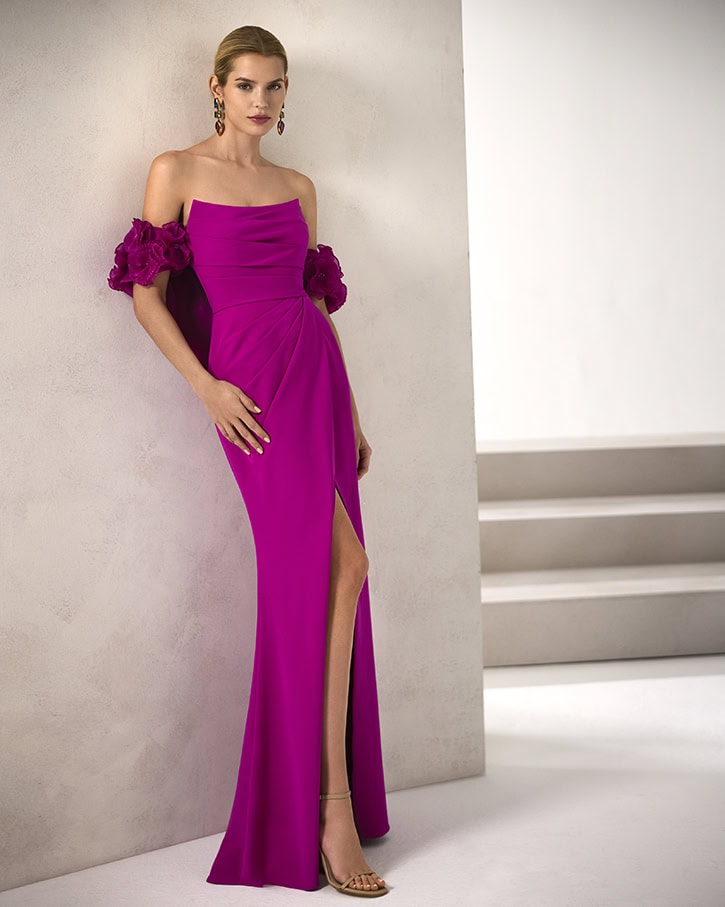 1J07 face Marfil robe longue ajustée soirée maman des mariés magasin de robes de soirée Paris