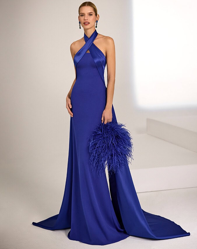 1J34 face Marfil robe de soirée longue ajustée robe maman des mariés magasin de robes de soirée Annecy