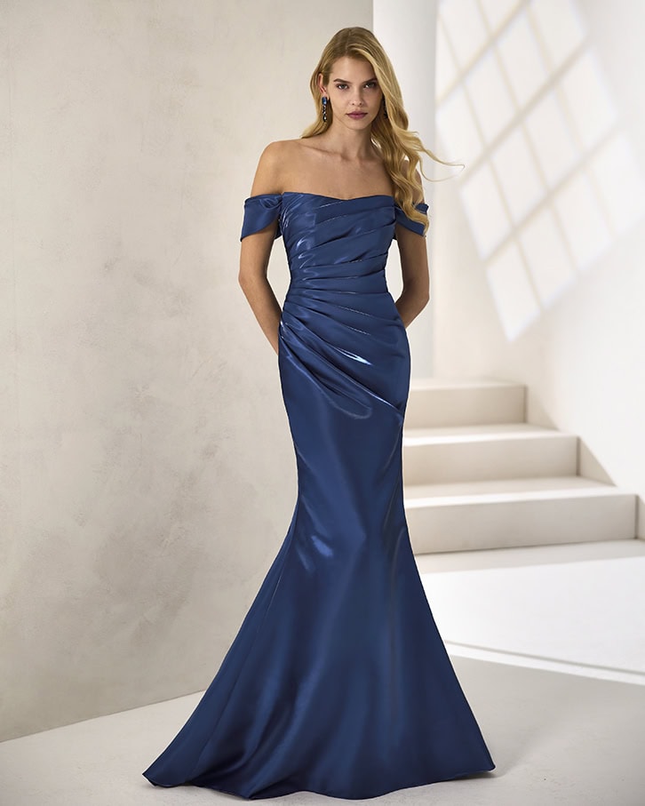 1J62 face Marfil robe de soirée longue ajustée sirène robe maman des mariés magasin de robes de soirée Annecy