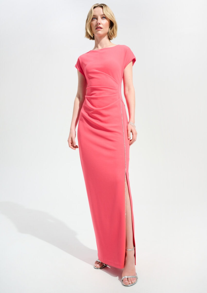 261713 face Joseph Ribkoff robe de soirée longue drapée robe mère des mariés magasin de robes de soirée Annecy