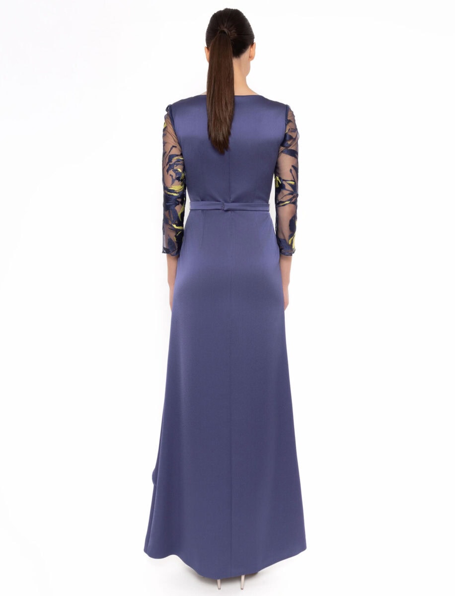 52536 dos Carla Ruiz robe de soirée longue satin robe mère des mariés magasin de robes de soirée Paris