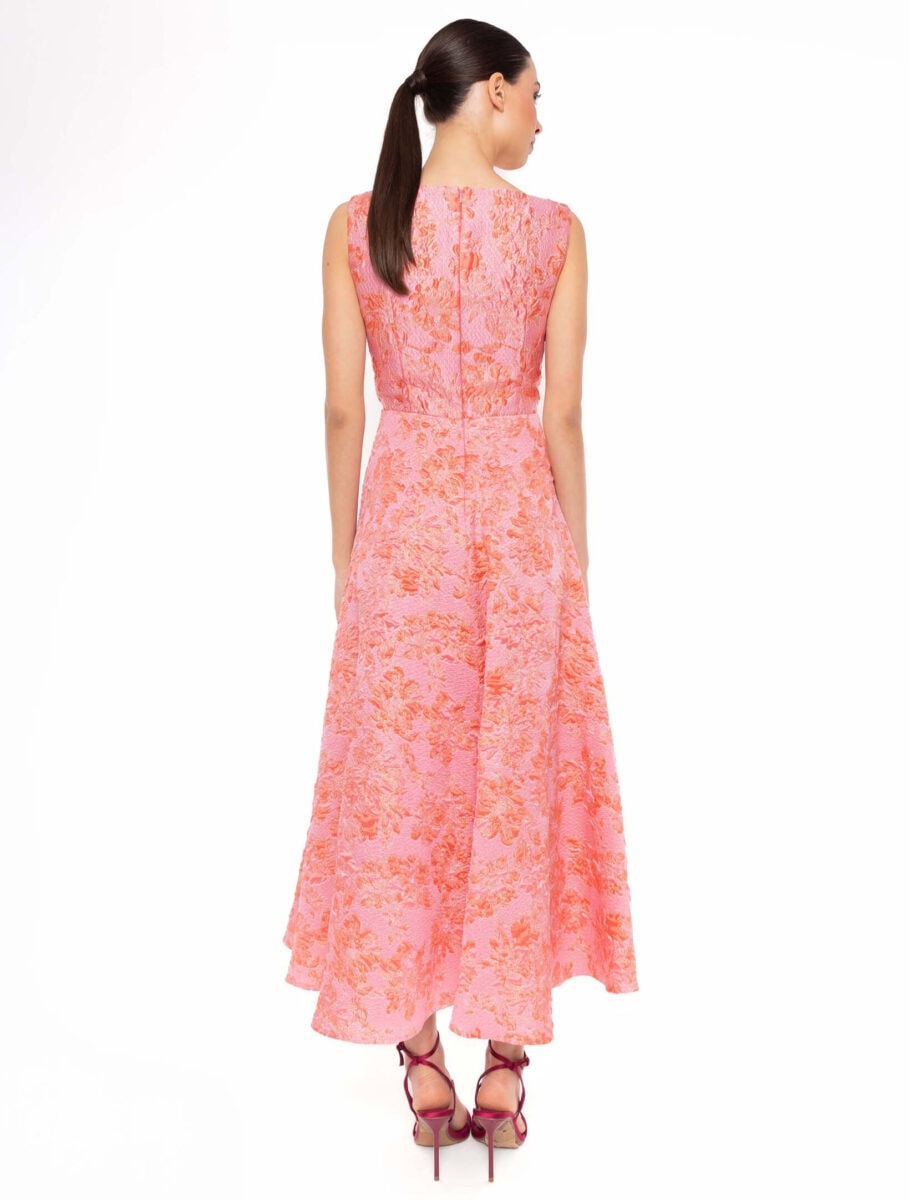 52719 dos Carla Ruiz robe de soirée midi top V longueur midi robe de maman des mariés magasin de robes de soirée Paris