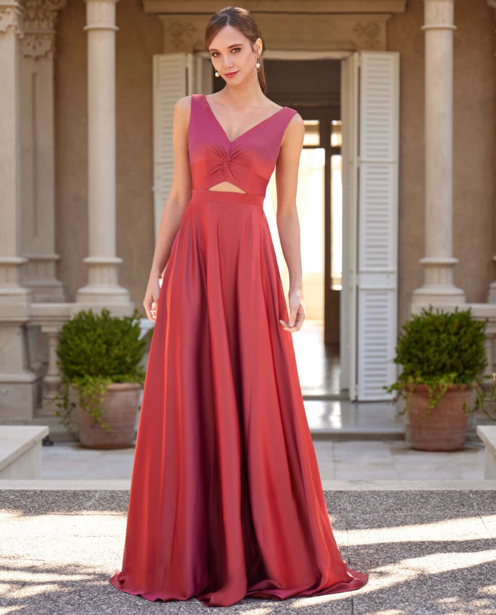 R200L face Créatif Paris robe de soirée fluide évasée robe maman des mariés magasin de robes de soirée Paris