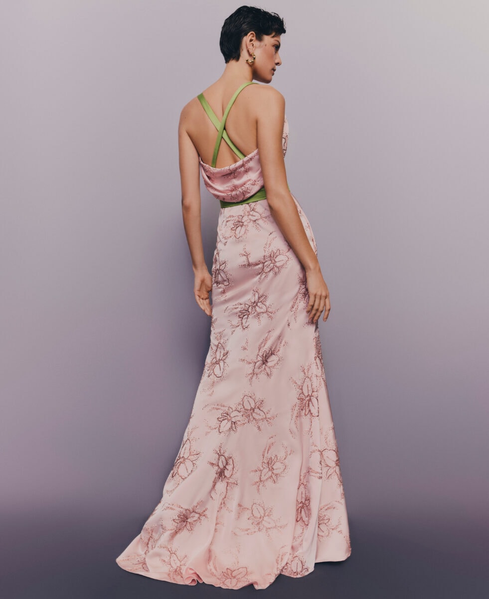 Sangitta dos Pronovias robe de soirée longue fluide robe longue mère des mariés magasin de robes de soirée Paris