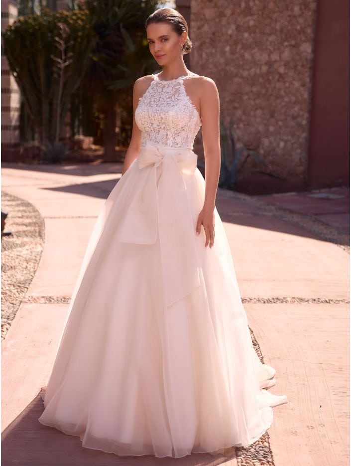 Sonja face Bianco Evento jupe princesse organza tulle magasin de robes de mariée Annecy