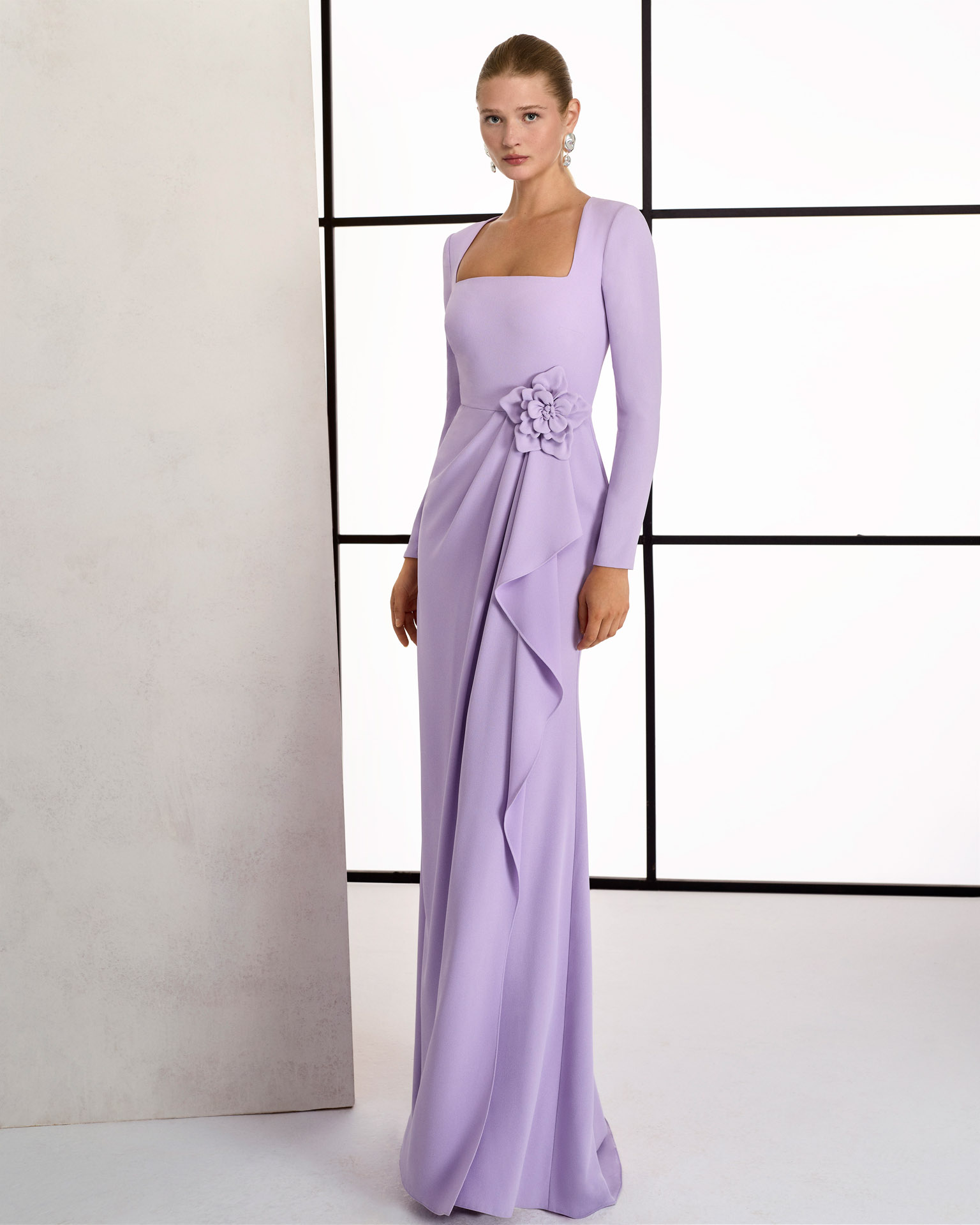 1T62 face Rosa Clara robe de soirée longue maman des mariés magasin de robes de soirée Paris