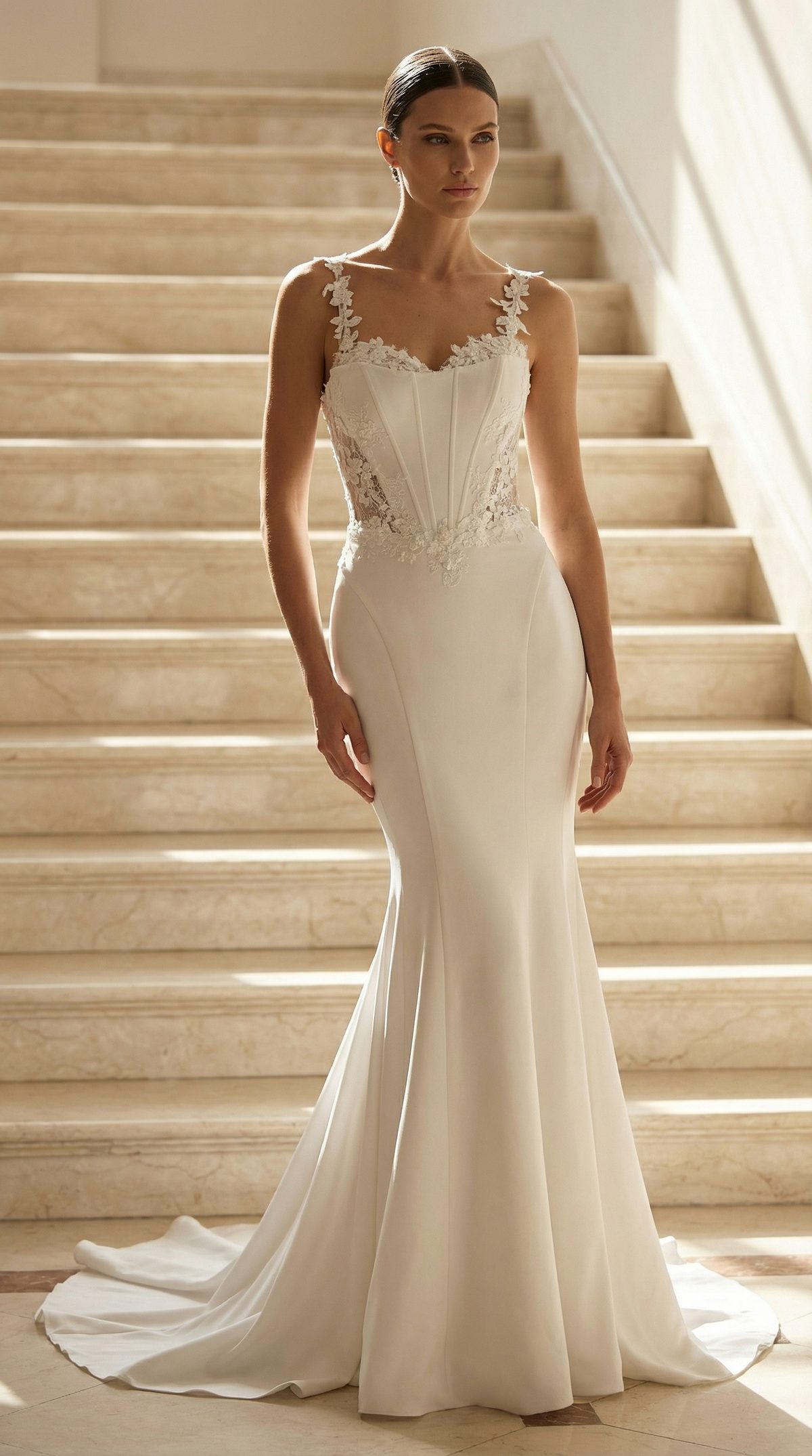 calabria face MS Moda robe de mariée sirène dentelle magasin de robes de mariée Nogent sur Marne